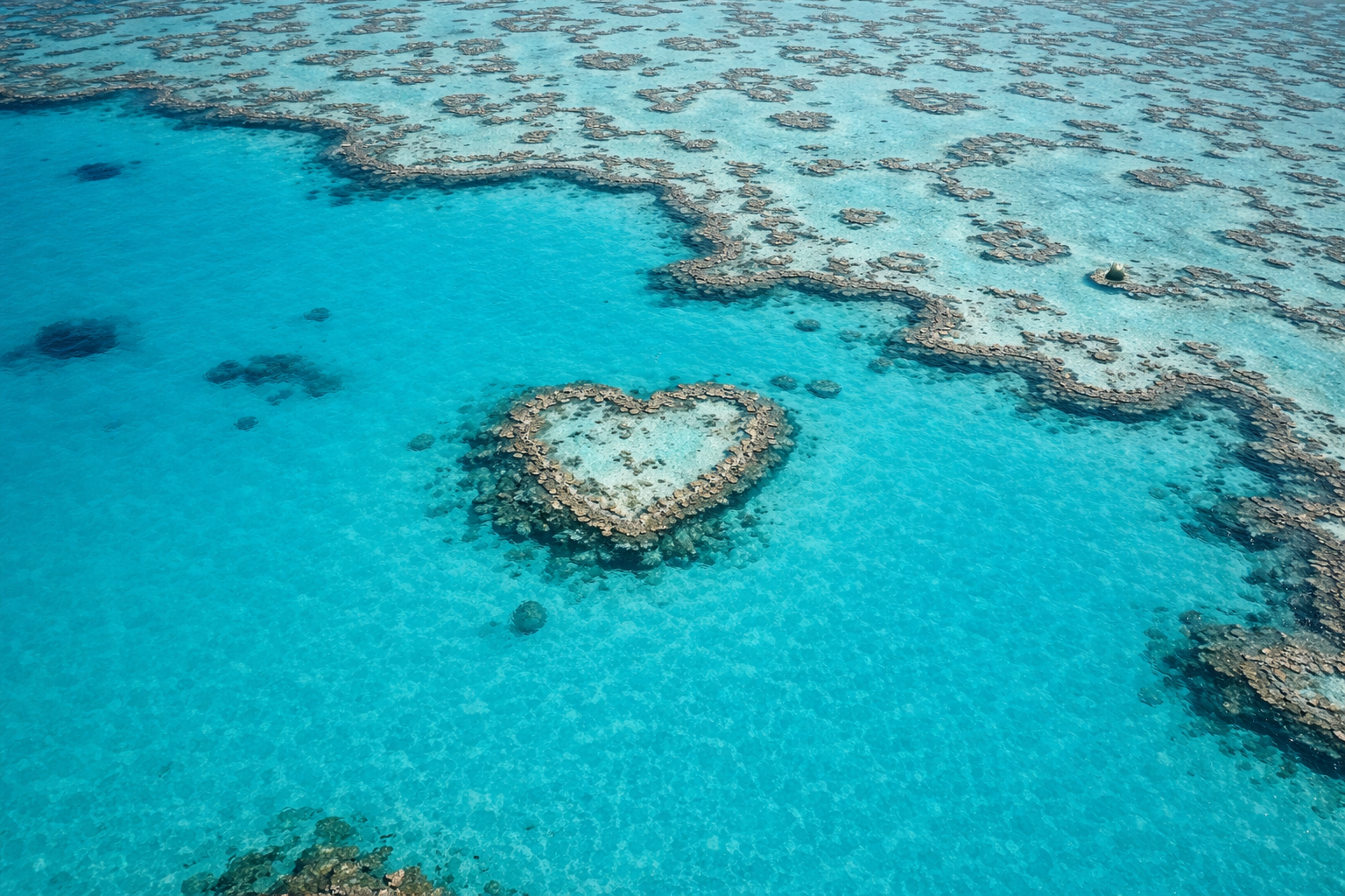 Heart Reef aerial view